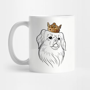 Tibetan Spaniel Dog King Queen Wearing Crown Mug